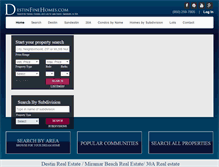 Tablet Screenshot of destinfinehomes.com